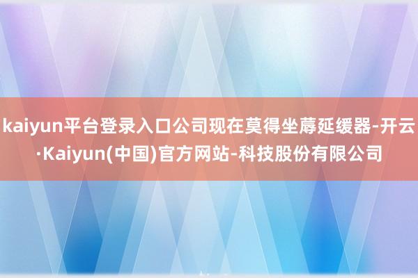kaiyun平台登录入口公司现在莫得坐蓐延缓器-开云·Kaiyun(中国)官方网站-科技股份有限公司