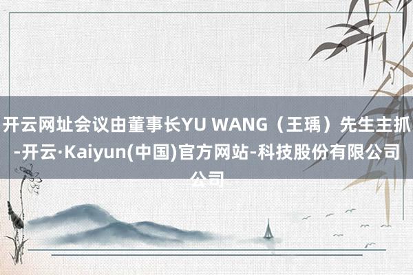 开云网址会议由董事长YU WANG（王瑀）先生主抓-开云·Kaiyun(中国)官方网站-科技股份有限公司