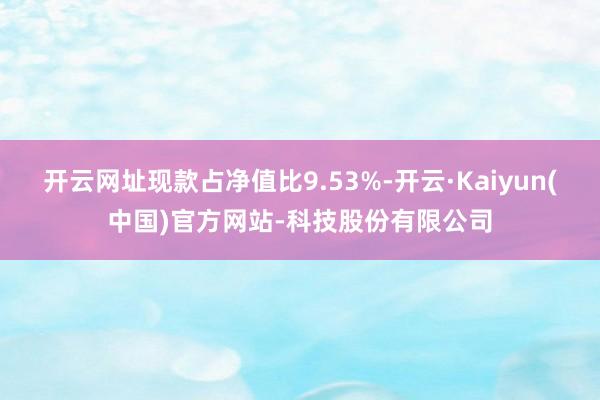 开云网址现款占净值比9.53%-开云·Kaiyun(中国)官方网站-科技股份有限公司