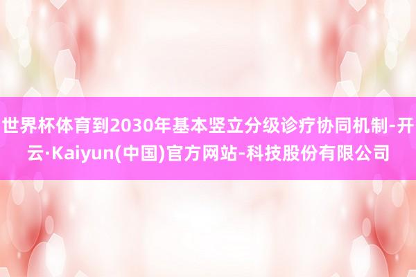 世界杯体育到2030年基本竖立分级诊疗协同机制-开云·Kaiyun(中国)官方网站-科技股份有限公司