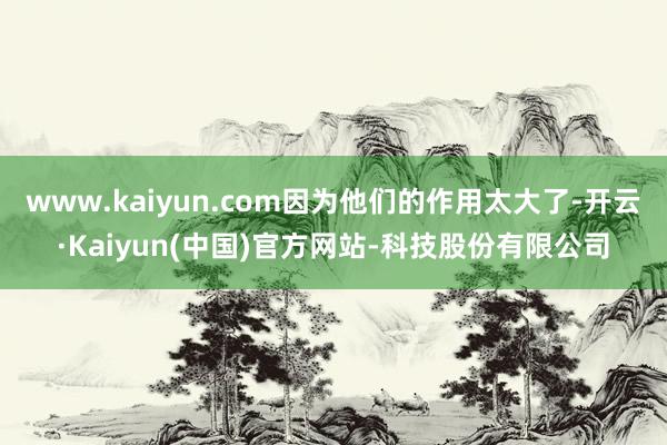 www.kaiyun.com因为他们的作用太大了-开云·Kaiyun(中国)官方网站-科技股份有限公司