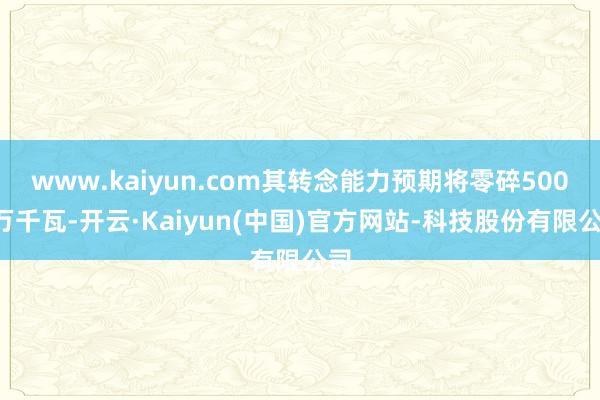 www.kaiyun.com其转念能力预期将零碎5000万千瓦-开云·Kaiyun(中国)官方网站-科技股份有限公司