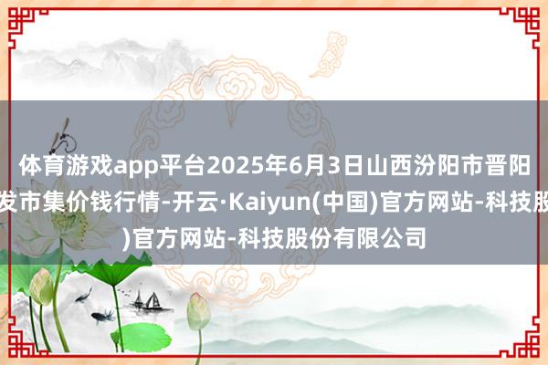 体育游戏app平台2025年6月3日山西汾阳市晋阳农副家具批发市集价钱行情-开云·Kaiyun(中国)官方网站-科技股份有限公司