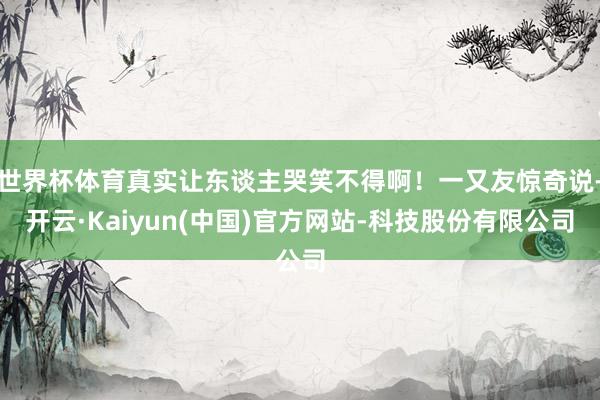 世界杯体育真实让东谈主哭笑不得啊！一又友惊奇说-开云·Kaiyun(中国)官方网站-科技股份有限公司