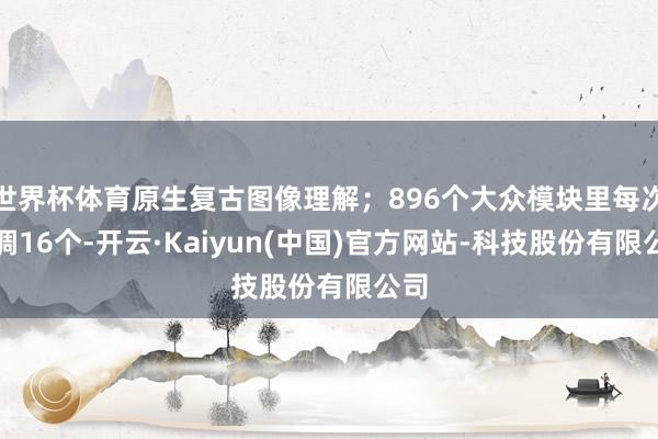 世界杯体育原生复古图像理解;896个大众模块里每次只调16个-开云·Kaiyun(中国)官方网站-科技股份有限公司