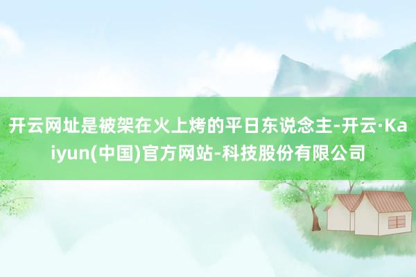 开云网址是被架在火上烤的平日东说念主-开云·Kaiyun(中国)官方网站-科技股份有限公司