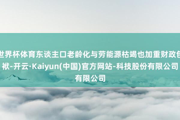 世界杯体育东谈主口老龄化与劳能源枯竭也加重财政包袱-开云·Kaiyun(中国)官方网站-科技股份有限公司