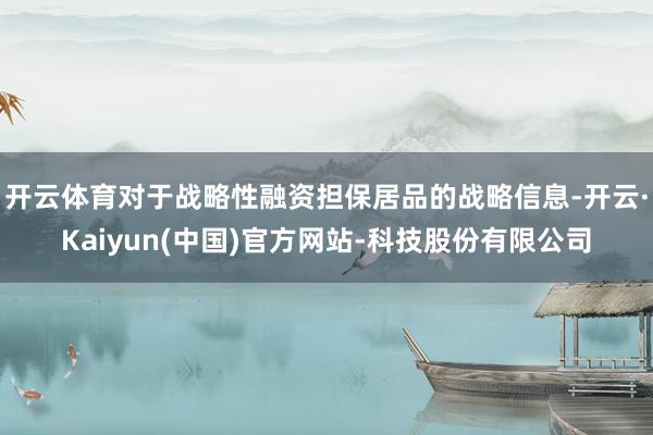 开云体育对于战略性融资担保居品的战略信息-开云·Kaiyun(中国)官方网站-科技股份有限公司